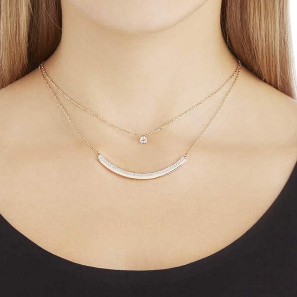 Swarovski Fresh Crystal Rose Necklace NWT